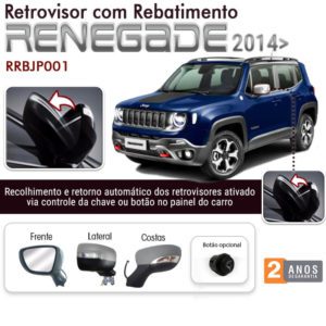 Kit Retrovisor Rebatimento Jeep Renegade Tragial Tragial